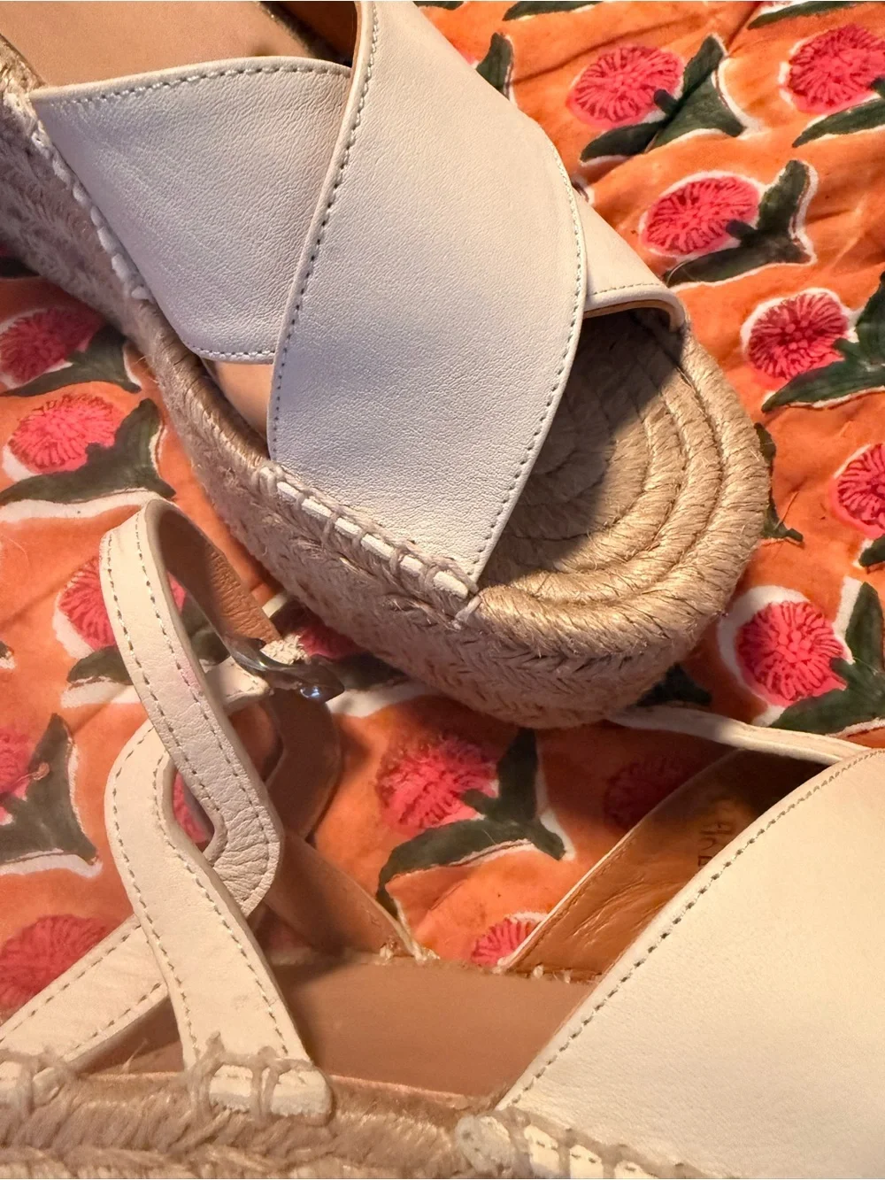 Off White rag&bone Espadrille Wedge Sandals with Cross Straps. Wore twice.